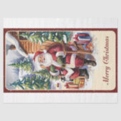 ヴィンテージサンタクロースクリスマスティッシュペーパー 薄葉紙 (正面)