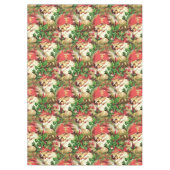 ヴィンテージサンタクロースクリスマステーブルクロス テーブルクロス (正面)