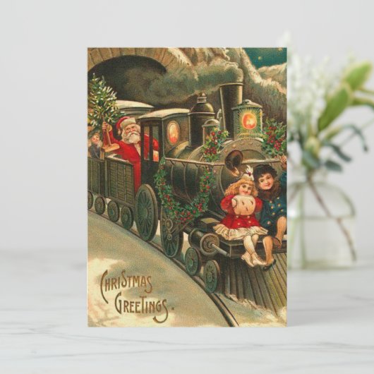 ヴィンテージサンタクロースクリスマストレイン シーズンカード (スタンド正面)