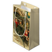 ヴィンテージサンタクロースクリスマストレイン スモールペーパーバッグ (正面アングル)