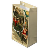 ヴィンテージサンタクロースクリスマストレイン スモールペーパーバッグ (裏面アングル)