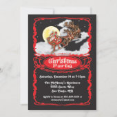 ヴィンテージサンタクロースクリスマスパーティー招待 招待状 (正面)