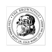 ヴィンテージサンタクロースクリスマスホリデーアドレス セルフインキングスタンプ (デザイン)