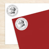 ヴィンテージサンタクロースクリスマスホリデーアドレス ラウンドシール