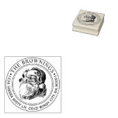 ヴィンテージサンタクロースクリスマスホリデーアドレス ラバースタンプ (押印)