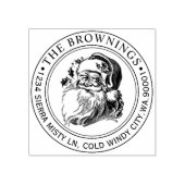 ヴィンテージサンタクロースクリスマスホリデーアドレス ラバースタンプ (インプリント)