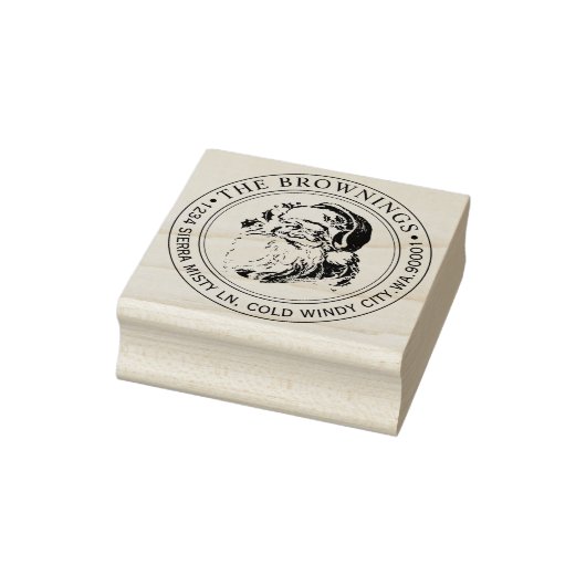 ヴィンテージサンタクロースクリスマスホリデーアドレス ラバースタンプ (スタンプ)