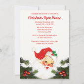 ヴィンテージサンタクロースクリスマスホリデーオープンハウス 招待状 (正面)