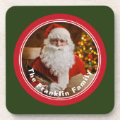 ヴィンテージサンタクロースクリスマスホリデーズファミリー コースター (正面)