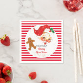 ヴィンテージサンタクロースクリスマスホリデーパーティー スタンダードカクテルナプキン (インサイチュ)