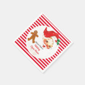 ヴィンテージサンタクロースクリスマスホリデーパーティー スタンダードカクテルナプキン (角)