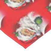 ヴィンテージサンタクロースクリスマスホリデーレッド テーブルクロス (アングル)
