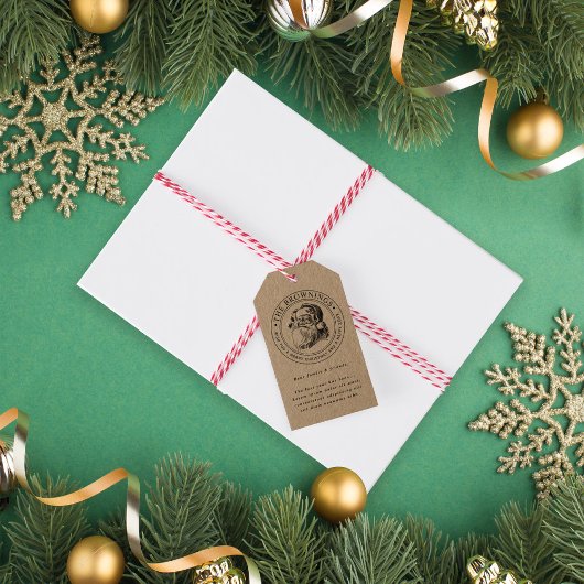 ヴィンテージサンタクロースクリスマスホリデー ギフトタグ