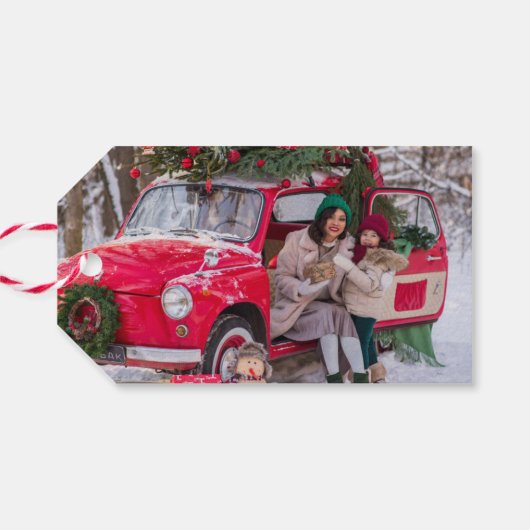 ヴィンテージサンタクロースクリスマスホリデー ギフトタグ (裏面横)