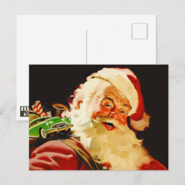 ヴィンテージサンタクロースクリスマスホリデー ポストカード