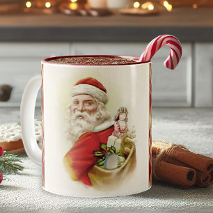 ヴィンテージサンタクロースクリスマスマグ ツートーンマグカップ