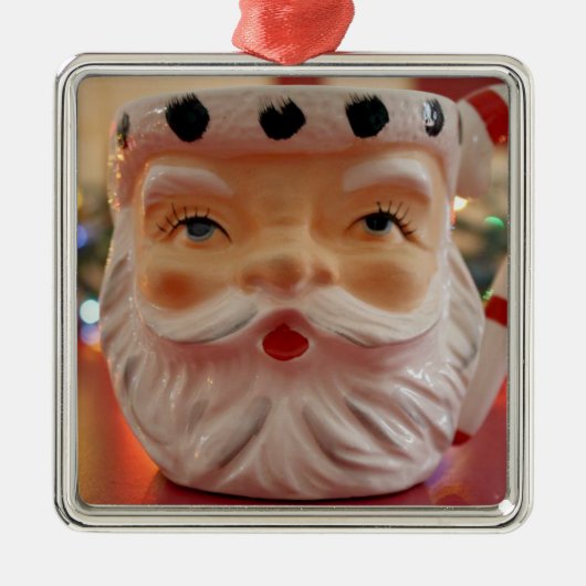 ヴィンテージサンタクロースクリスマスマグ メタルオーナメント (正面)