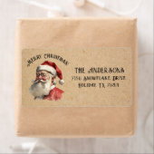 ヴィンテージサンタクロースクリスマス差出人住所ラベル ラベル (インサイチュ)