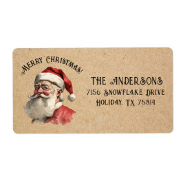 ヴィンテージサンタクロースクリスマス差出人住所ラベル ラベル