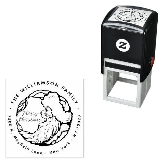 ヴィンテージサンタクロースクリスマス差出人住所 セルフインキングスタンプ (インサイチュ)