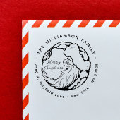 ヴィンテージサンタクロースクリスマス差出人住所 セルフインキングスタンプ