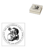 ヴィンテージサンタクロースクリスマス差出人住所 ラバースタンプ (押印)