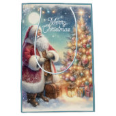 ヴィンテージサンタクロースクリスマス抱き枕 ミディアムペーパーバッグ (正面)