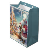 ヴィンテージサンタクロースクリスマス抱き枕 ミディアムペーパーバッグ (裏面アングル)