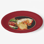 ヴィンテージサンタクロースクリスマス紙プレート ペーパープレート (アングル)