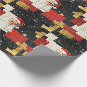 ヴィンテージサンタクロースコラージュ ラッピングペーパー (角)