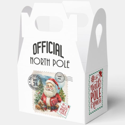 ヴィンテージサンタクローススタンプ紙お願いボックス フェイバーボックス (見開き)