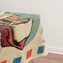 ヴィンテージサンタクローステーブルクロス