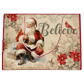 ヴィンテージサンタクロースデカップエフエメラ ラージペーパーバッグ (正面)