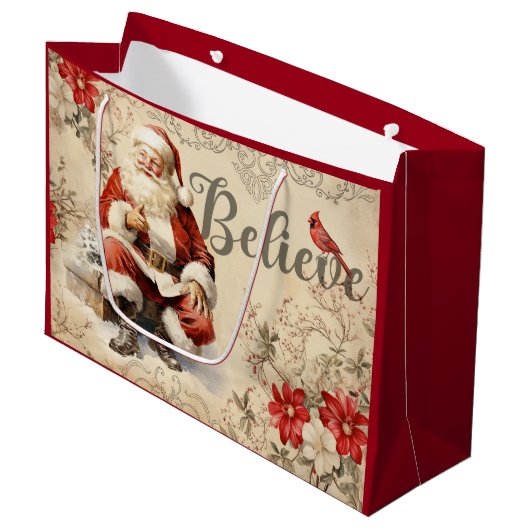 ヴィンテージサンタクロースデカップエフエメラ ラージペーパーバッグ (正面アングル)