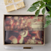 ヴィンテージサンタクロースデクページクラフトティッシュペーパー 薄葉紙 (ギフト)