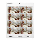 ヴィンテージサンタクローストナディアスレイギフトラベルラベル ラベル (フルシート)