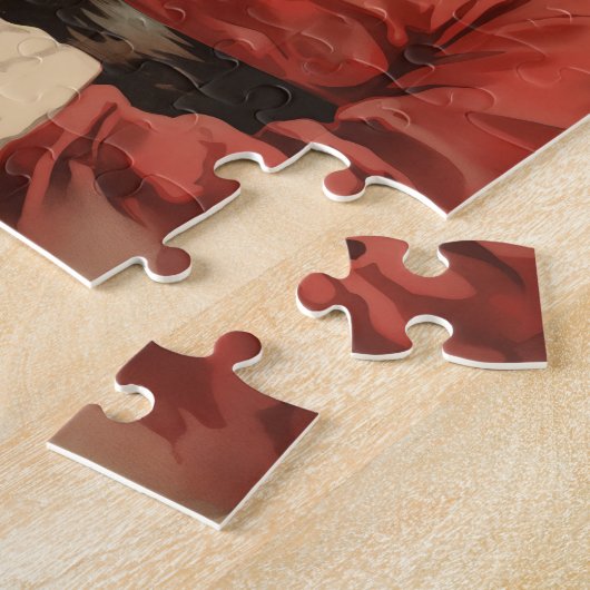 ヴィンテージサンタクロースドッグクリスマスジグソーパズル ジグソーパズル (側面)