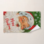 ヴィンテージサンタクロースバスルーム ハンドタオル (ハンドタオル)