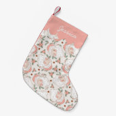 ヴィンテージサンタクロースパーソナライズされたクリスマス スモールクリスマスストッキング (正面 (吊り時))