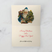 ヴィンテージサンタクロースビクトリアンクリスマスカロラー シーズンカード (内部)