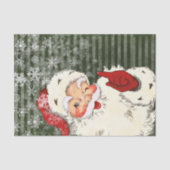 ヴィンテージサンタクロースビクトリアングリーンストライプ 薄葉紙 (正面)