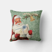 ヴィンテージサンタクロースビクトリアングリーン クッション (裏面)
