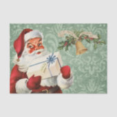 ヴィンテージサンタクロースビクトリアングリーン 薄葉紙 (正面)