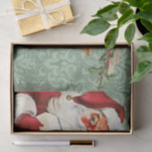 ヴィンテージサンタクロースビクトリアングリーン 薄葉紙 (ギフト)