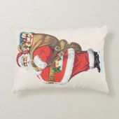 ヴィンテージサンタクロースビクトリアン、クリスマスダイカット アクセントクッション (正面)