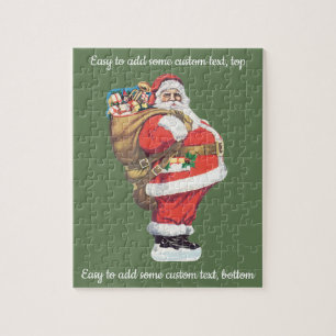 ヴィンテージサンタクロースビクトリアン、クリスマスダイカット ジグソーパズル