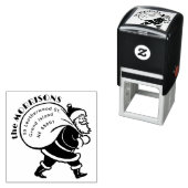 ヴィンテージサンタクロースファミリーホリデー差出人住所 セルフインキングスタンプ (インサイチュ)