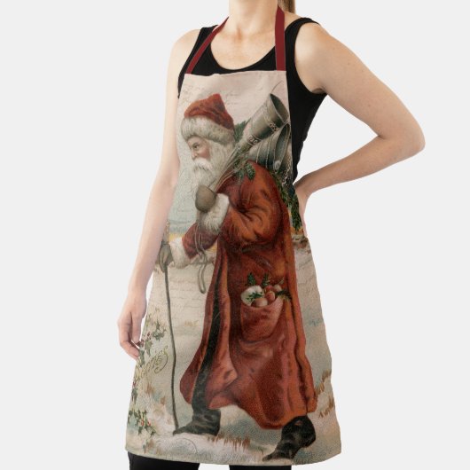 ヴィンテージサンタクロースファーザークリスマスエンジェルベーキング エプロン (インサイチュ)