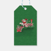 ヴィンテージサンタクロースペパーミントキャンディートレイン ギフトタグ (裏面)