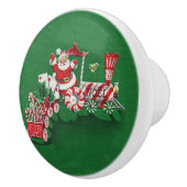 ヴィンテージサンタクロースペパーミントキャンディートレイン セラミックノブ (右)